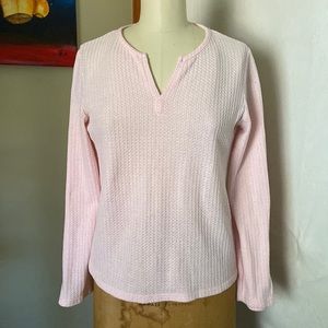 Waffle knit blouse